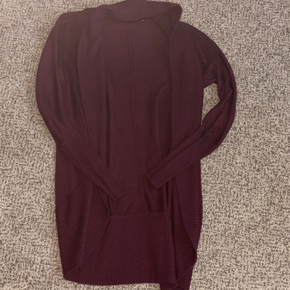 RD Style Burgundy Knit Cardigan XS